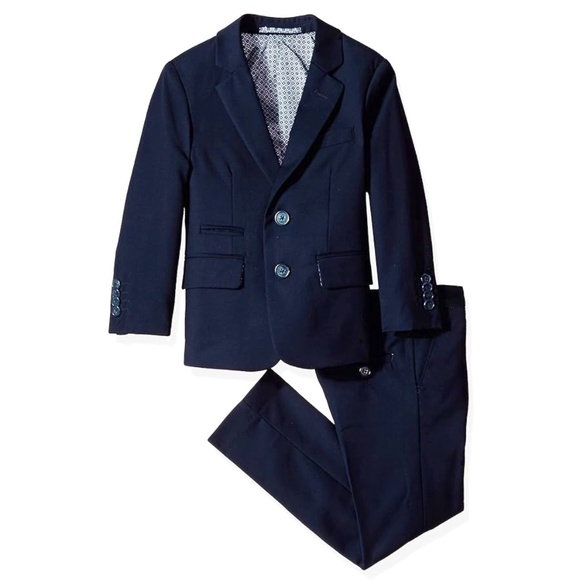 GORGEOUS Isaac Mizrahi Boys' Textured 2pc Slim Fit Suit - Stunning Classic! - Picture 1 of 10